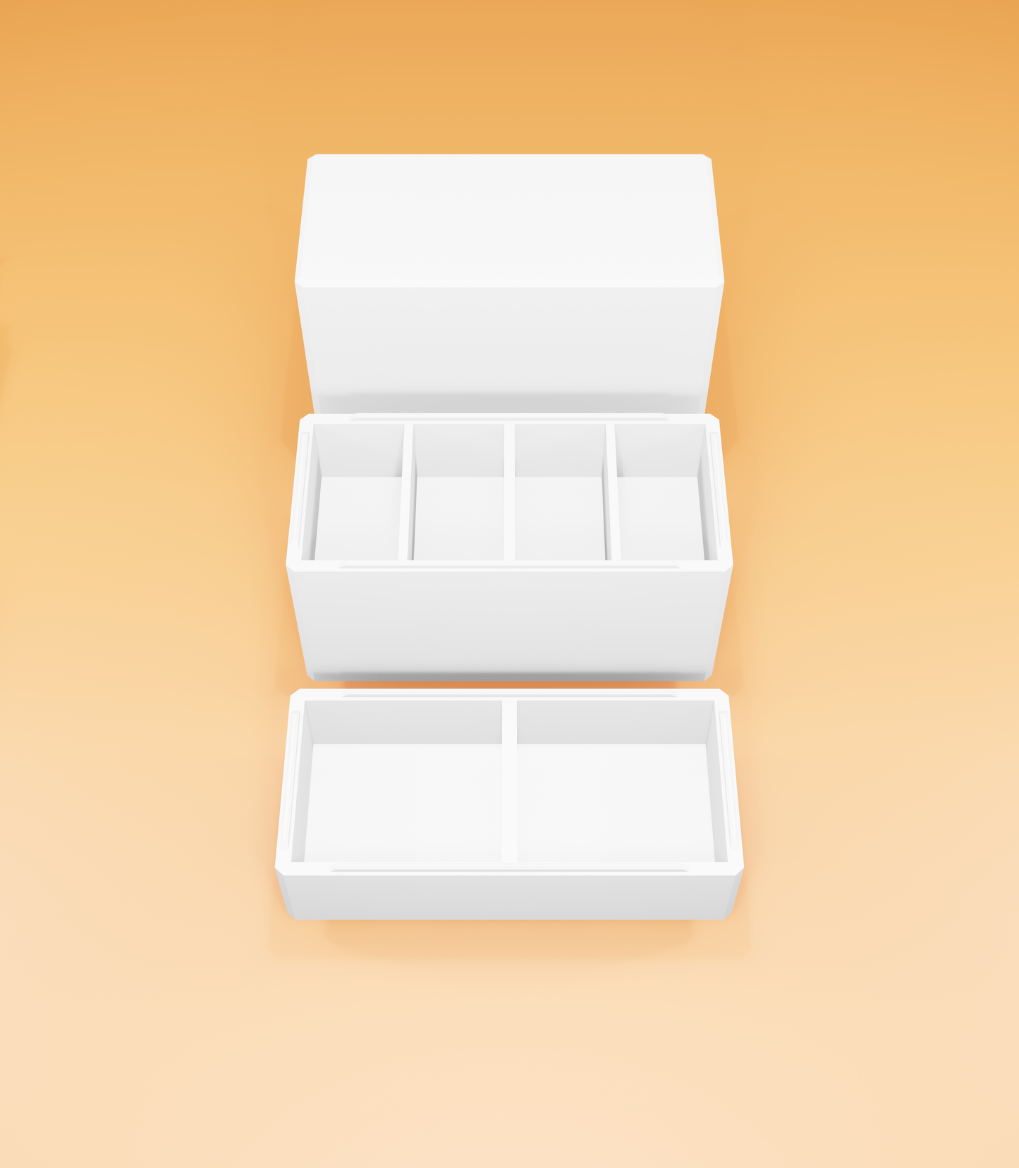 Storage Box with Stackable Inserts (Print-in-Place)